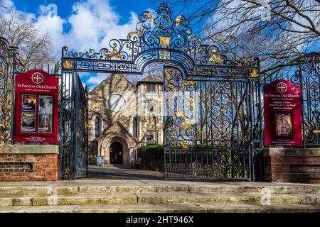 St. Pancras Old Church London - Parish church in Somers Town London, believed to be on one of the oldest sites of christian worship in England. Stock Photo