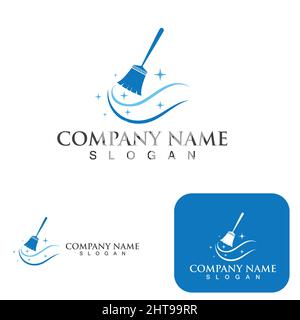 Cleaning logo and symbol ilustration vector template Stock Vector