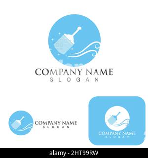 Cleaning logo and symbol ilustration vector template Stock Vector