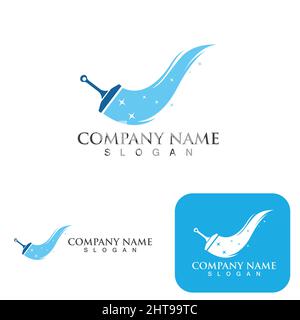 Cleaning logo and symbol ilustration vector template Stock Vector
