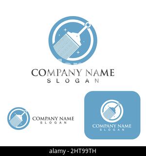 Cleaning logo and symbol ilustration vector template Stock Vector