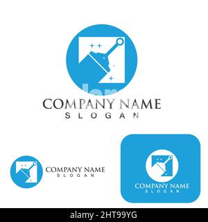 Cleaning logo and symbol ilustration vector template Stock Vector