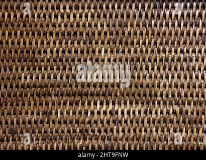 detail of handmade wicker or reed braided texture detail Stock Photo