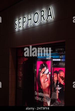 Colmar, France - December 13, 2021: Sephora is a French multinational retailer of personal care and beauty products. Stock Photo