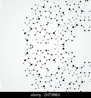 Circle abstract connect with connecting dots and lines Stock Vector
