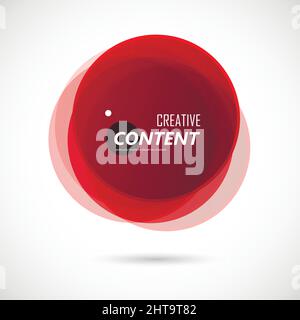Colorful overlay round abstract shape on white background. Vector creative circles Stock Vector