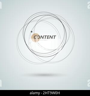 Abstract connect circle design background. Creative abstract shapes Stock Vector