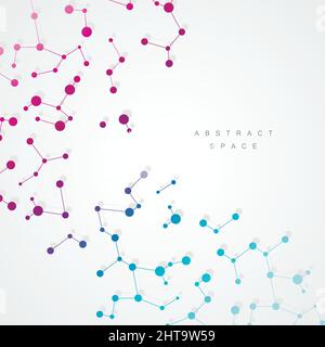 Abtract background with connected line and dots Stock Vector