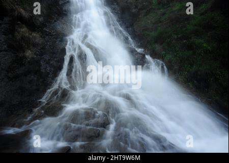 Grey Mare's Tail / Rhaeadr y Parc Mawr, near Llanrwst. Stock Photo