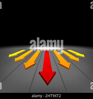 Arrows vector illustration on dark background Stock Vector