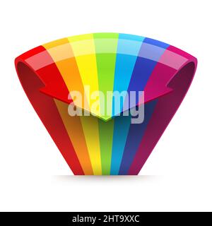 Rainbow arrows vector illustration on white background Stock Vector