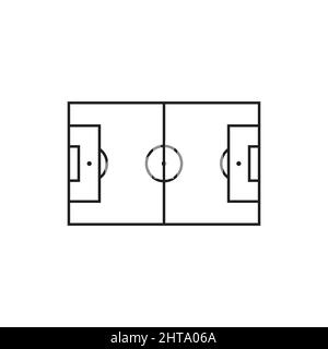 soccer field icon vector isolated on white background. Stock Vector