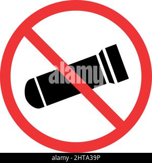 Red sign NO TO NUCLEAR ATTACK on a white background - Vector illustration Stock Vector