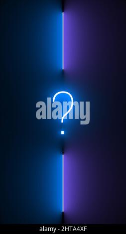 Illustration of a neon punctuation mark isolated on a black background ...