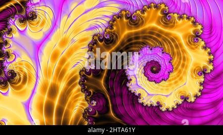 Colorful swirled spiral-shaped illustration. Perfect for wallpaper. Stock Photo