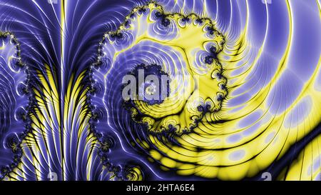Colorful swirled spiral-shaped illustration. Perfect for wallpaper. Stock Photo