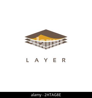 Layers logo design illustration vector template Stock Vector