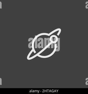 Orbit logo design illustration vector template Stock Vector