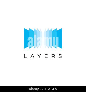 Layers logo design illustration vector template Stock Vector