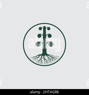 Tree logo design inspiration symbol vector template Stock Vector