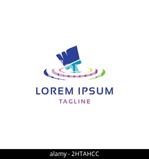 Painting logo design inspiration vector template Stock Vector