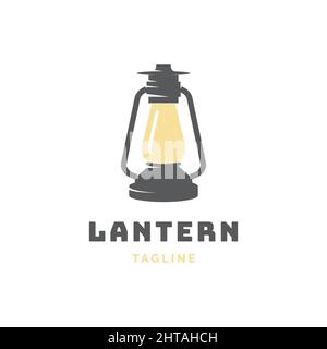 Lantern logo design illustration vector template Stock Vector