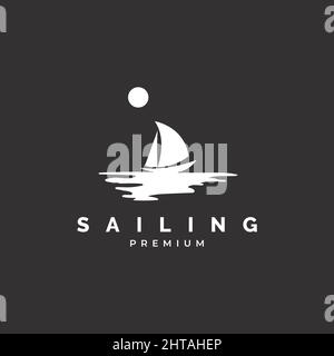 Sail boat logo design inspiration vector template