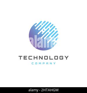 Technology logo design symbol vector template Stock Vector