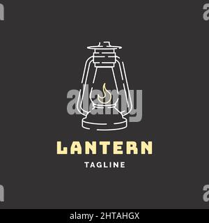 Lantern logo design illustration vector template Stock Vector