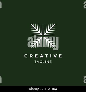 Abstract square logo design inspiration vector template Stock Vector