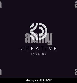 Initial letter D KD logo design inspiration vector template Stock Vector