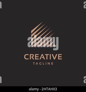 Luxury house logo design inspiration vector template Stock Vector