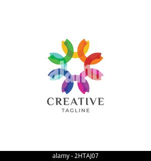 Floral flower logo design inspiration vector template Stock Vector