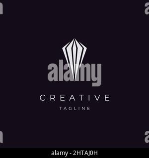Gemstone logo design illustration vector template Stock Vector