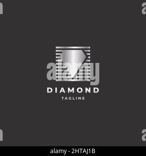 Diamond logo design inspiration vector template Stock Vector
