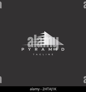 Pyramid logo design illustration vector template Stock Vector