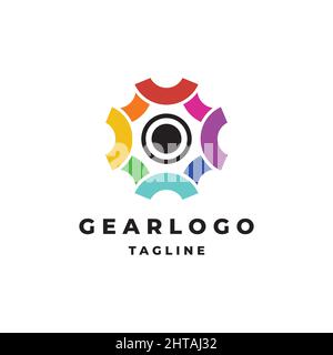 Gear logo design illustration vector template Stock Vector