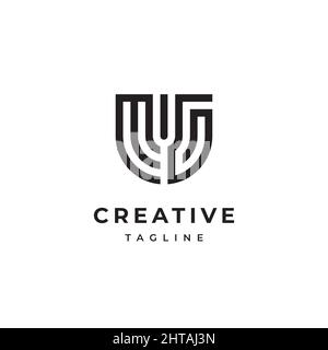 Initial letters MG GM logo design inspiration vector template Stock Vector