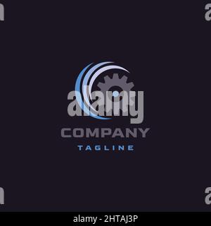 Gear logo design vector template Stock Vector