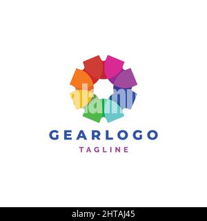 Gear logo design illustration vector template Stock Vector