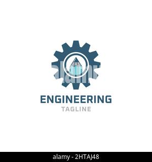 Gear logo design symbol inspiration vector template Stock Vector