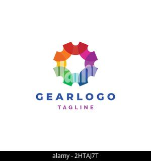 Gear logo design illustration vector template Stock Vector