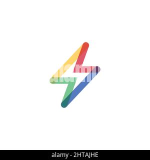 Flash thunder bolt logo design inspiration vector template Stock Vector