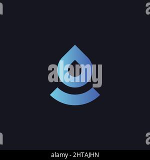 Water drop logo design illustration symbol inspiration vector template Stock Vector