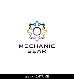 Mechanic gear technology industry logo design inspiration vector template Stock Vector