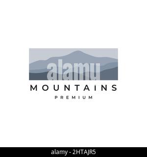 Mountain logo design illustration vector template Stock Vector