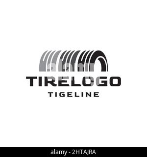 Tire logo design illustration vector template Stock Vector