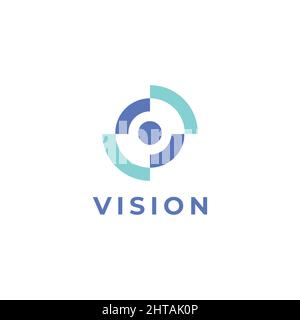 Vision logo design illustration vector template Stock Vector
