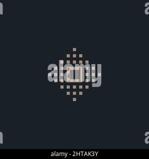 Abstract square logo design inspiration vector template Stock Vector