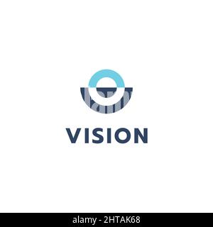 Eye vision logo design inspiration vector template Stock Vector